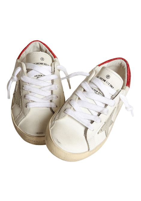 Sneakers unisex bianco/rosso in pelle Golden Goose | GYF00101F00331511222/FBIANCO/ROSSO